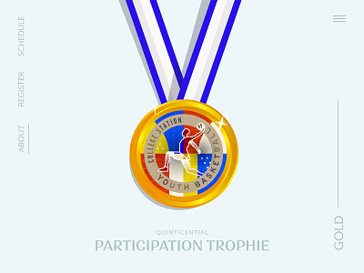 Youth Basketball Medal Illustration