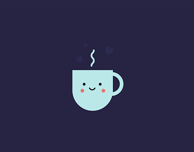 Cup of coffee cute animation art brand branding flat illustration illustrator ui ux vector