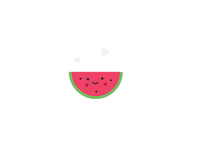 Cute watermelon art brand branding design flat icon illustration illustrator minimal vector