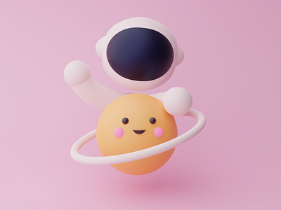 Cute spaceman 3d animation art brand branding design graphic design illustration illustrator logo motion graphics ui ux vector