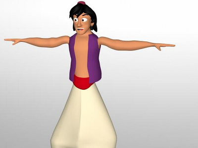 Modeling Aladdin in Maya 3d aladdin disney maya modeling