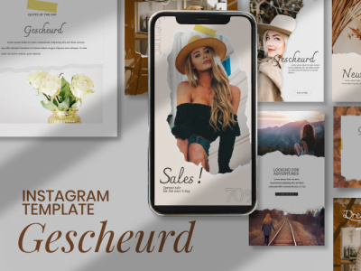 Gescheurd Instagram Template desgin instagram instagram banner instagram post instagramtemplate sosial media