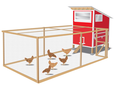 Chicken House graphic design illustration vector