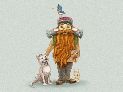 Harry character characters colored pencil illustration