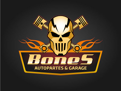 Bones - Autoparts & Garage branding design icon illustration logo mascot design typography vector