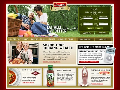 Campbells Kitchen design flat ui ux web