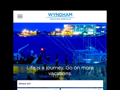 Wyndham Vacation design ux web website