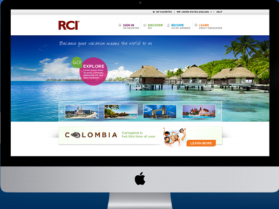 RCI Redesign design ui ux web website