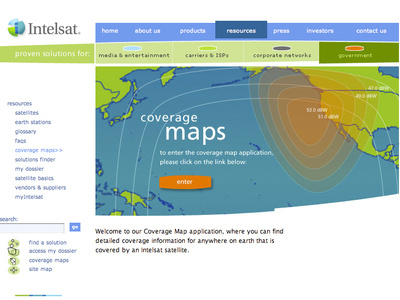 Intelsat Main design ux web website