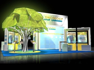 Sanofi Booth design branding design