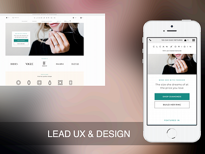 Clean Origin Diamonds design ui ux web website