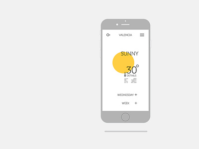Minimalist design of the Weather App UI app appui design minimal art minimalist design mock up weatherapp