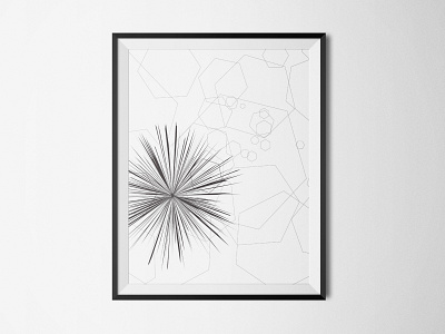 Abstract Poster Collection #1 Sea Urchin abstract minimal art poster urchin