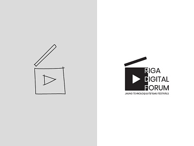 Logo for Digital Short Film Festival #RigaDigitalForum brandlogo film festival forum logo logo design movie logo production logo