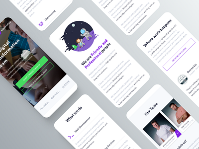 WeDevelop Landing page - Mobile branding company design landing page redesign ui ux