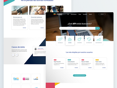 Developer portal - Landing page api branding business card company design developer landing page ui ux