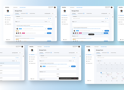 Post Manager - Social media manager app company design manager post social social media ui ux