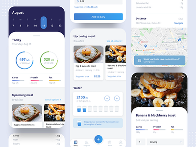 Food tracker app - part 2 app branding design diary food meal tracker ui ux