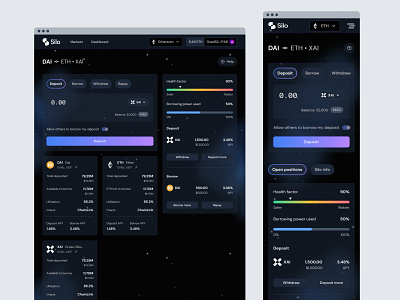 Silo Finance - Deposit branding crypto design glass glassmorphism ui ux