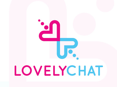 Lovely Chat Logo brand branding chat design identity logo love lovely media meeting social network software studio
