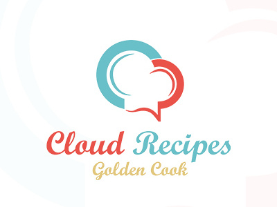 Cloud Recipes Logo ai brand branding cloud cook design eps food gold logo media recipes