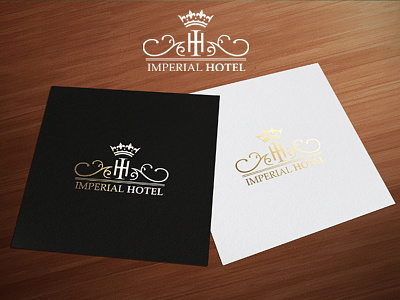 Imperial Hotel Logo crown elegant flower hotel imperial logo luxury royal