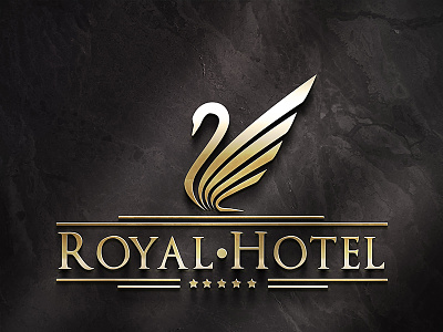 Royal Hotel Logo elegance fashion glamour gold hotel logo luxury royal