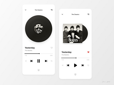 Record Player audio app beatles music music app player record record player ui