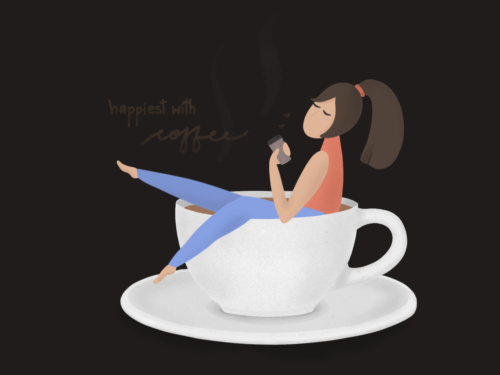 Happiest with Coffee by Suhani Ashok on Dribbble