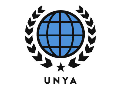 UNYA Logo earth laurel wreath logo political politics un united nations united nations youth association unya world