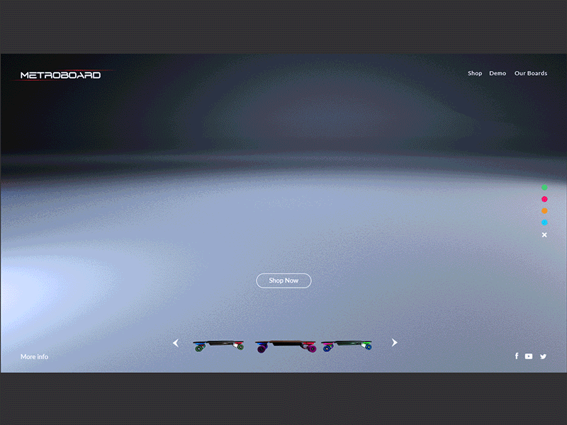 Metroboard -Electric Skateboard 3d animation 3d art ui ux ui animation