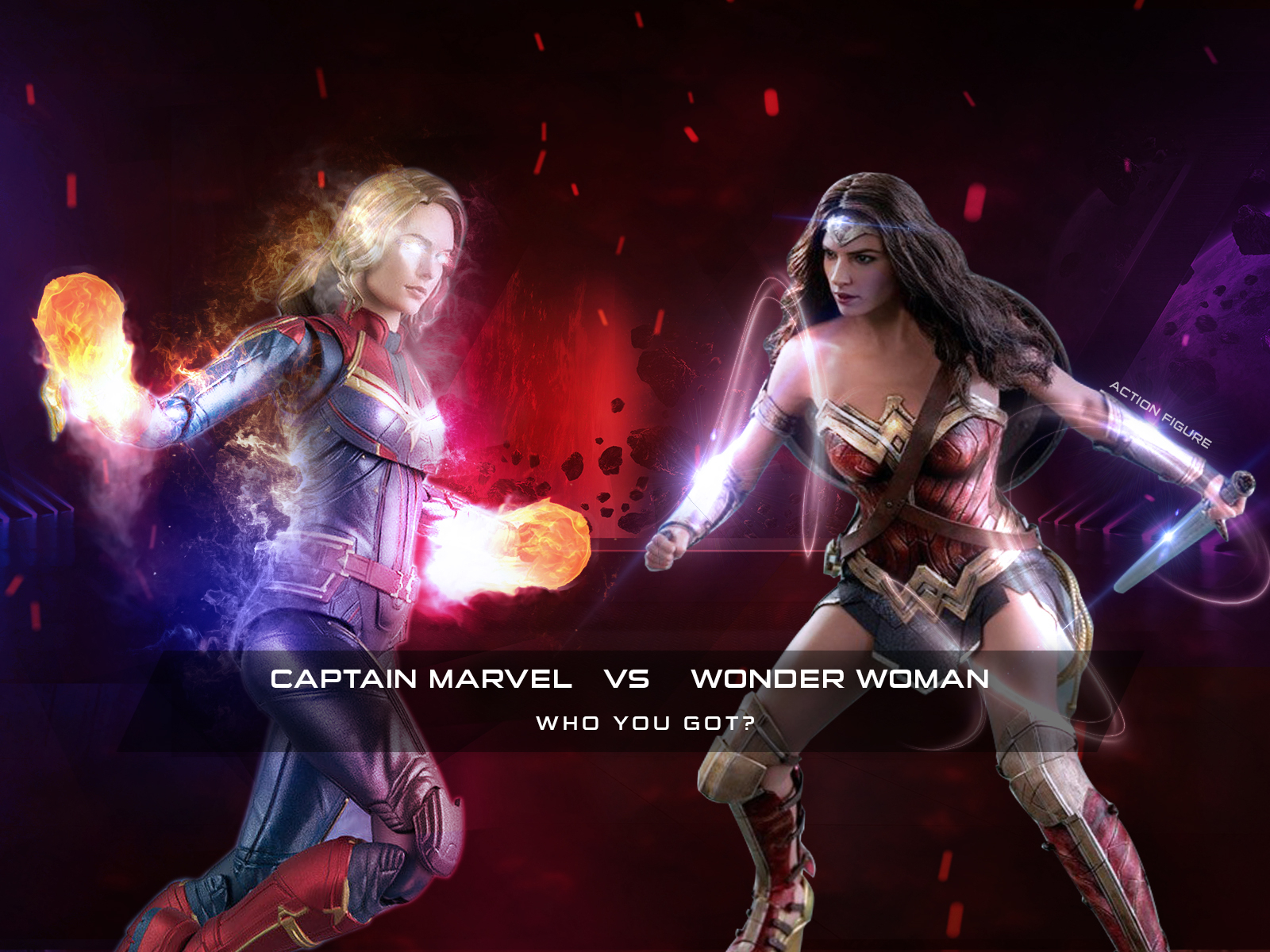 Wonder Woman Captain Marvel Who You Got By Lion Dada On Dribbble 