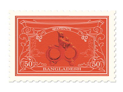 Stamp Design 2nd shot bangladesh branding graphic design illustrator photoshop stamp design