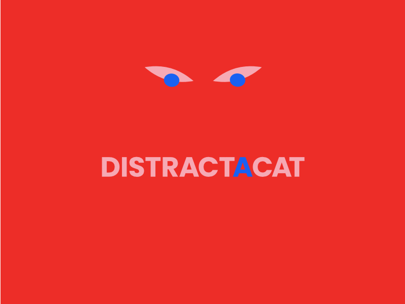 Distract-a-cat logo animation branding flat gif illustration logo vector artwork
