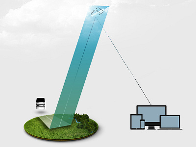 Infographic of cloud system cloud infographic mountain responsive storage system terrain