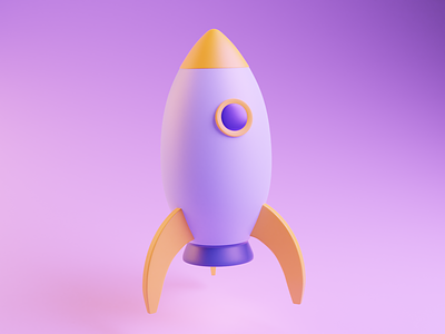 Smooth Rocket 3d 3d art blender clean colors graphic render rocket smooth