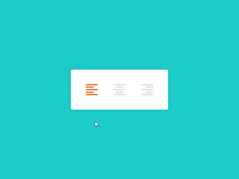 Coded Align Icons Micro-Interaction animation css javascript micro interaction