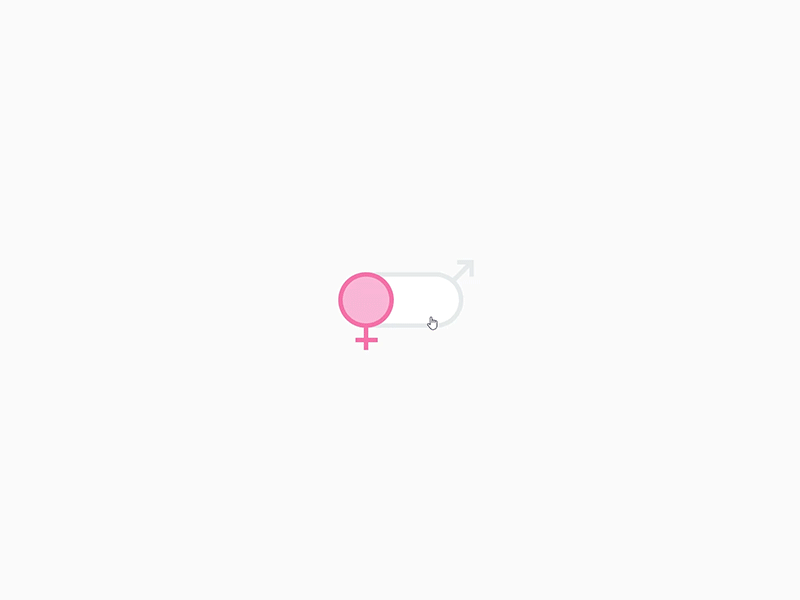 Gender Toggle Switch animation javascript scss toggle transition