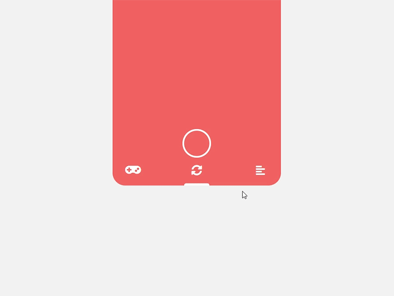 Camera App Tab Bar animation interaction navigation smartphone tab bar ui ux