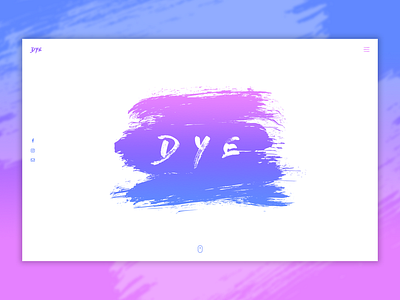 DYE Website Entry color design dye entry screen ui ux website