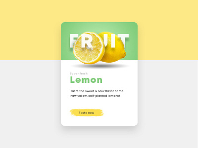 Lemon Fruit Teaser fruit green lemon teaser ui ux webdesign website yellow