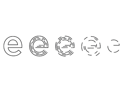 E Logo Progression design icon logo typography vector