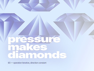 pressure makes diamonds abstract design figma illustration typography vector