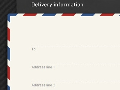 Delivery address address ecommerce form