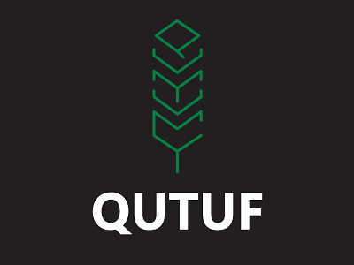 Qutuf Logo branding eco logo green app illustration leaf logo logo concept logo design