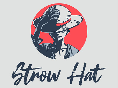 Straw Hat logo anime character character design illustration mascot mascot logo