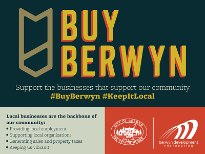 2017 Buy Berwyn Poster branding design typography vector