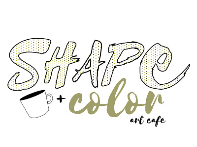 Shape & Color Art Cafe - Color Logo branding logo design logo design branding typography