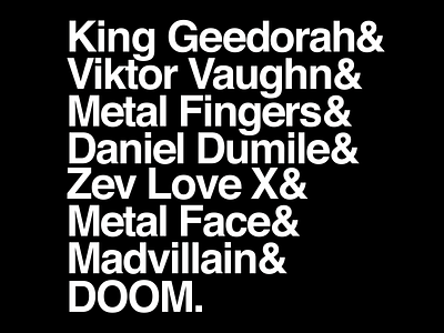 R.I.P Doom mf doom type typography