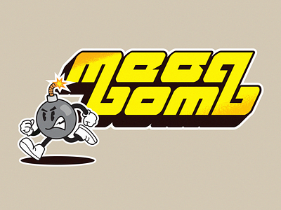Mega bomb! character design graphic design illustration type typography vector